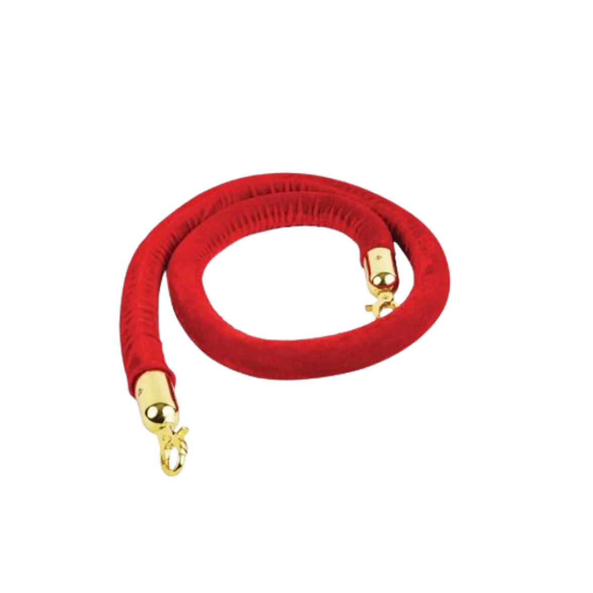 Cordon LISSE velours rouge L150