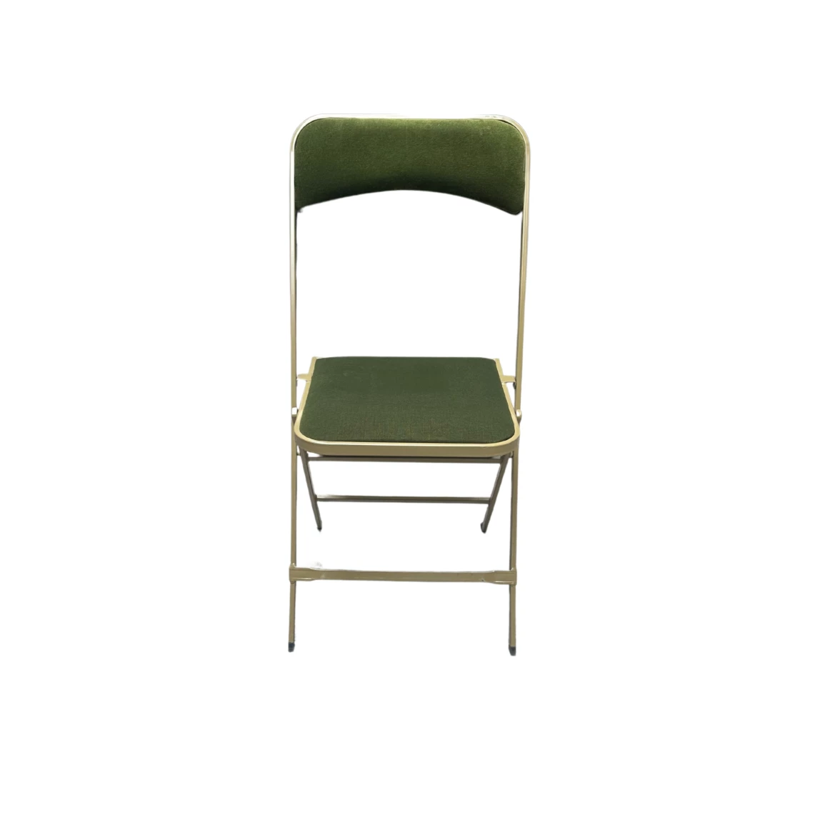 Chaise pliante velours vert                   - Image 2