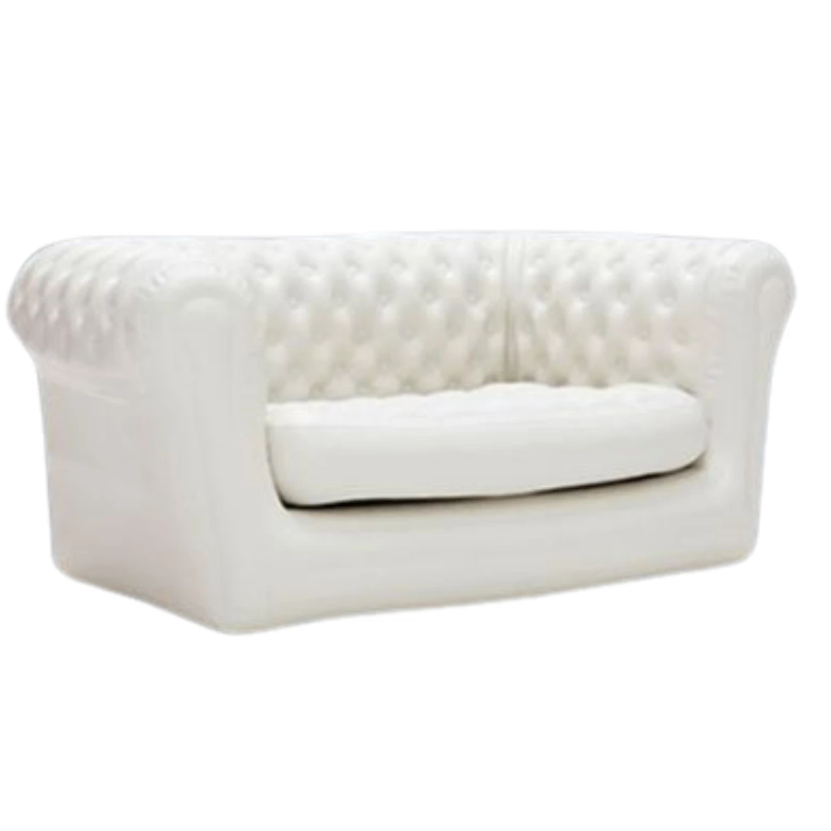 Canapé Chesterfield 170x105x75 BLANC - Image 2