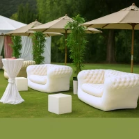 Canapé Chesterfield 170x105x75 BLANC - Miniature 3