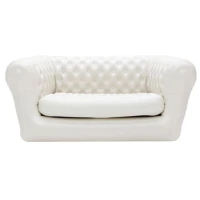 Canapé Chesterfield 170x105x75 BLANC - Miniature 1
