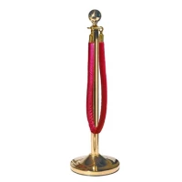 Cordon LISSE velours rouge L150               - Miniature 2