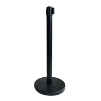 Potelet noir à sangle 91cm - Miniature 1