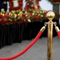 Potelet doré 1m lesté base Ø33                - Miniature 3